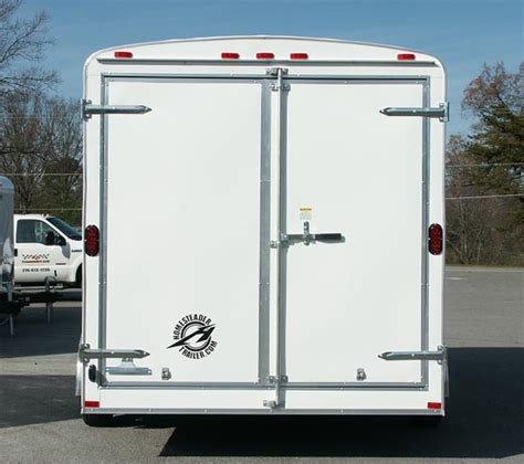 rear door for enclosed trailer white sheet metal|standard white trailer side panels.